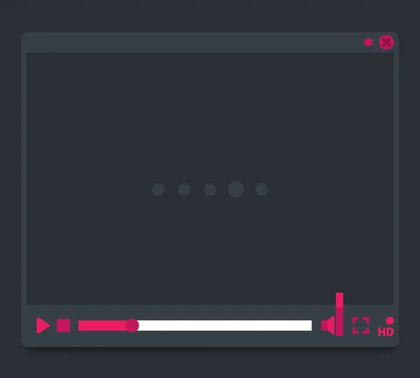 Видео плеер дизайн, стиль материала — стоковый вектор