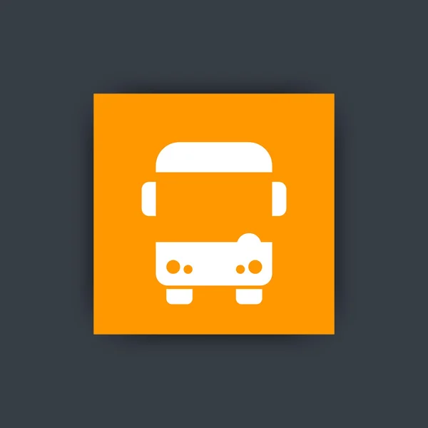 Bus-Ikone, Autobus-Schild — Stockvektor