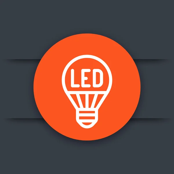 LED-Liniensymbol, Zeichen, Vektorillustration — Stockvektor