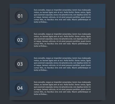 1,2,3,4 adımları, zaman çizelgesi, Etiketler, infographics öğeleri