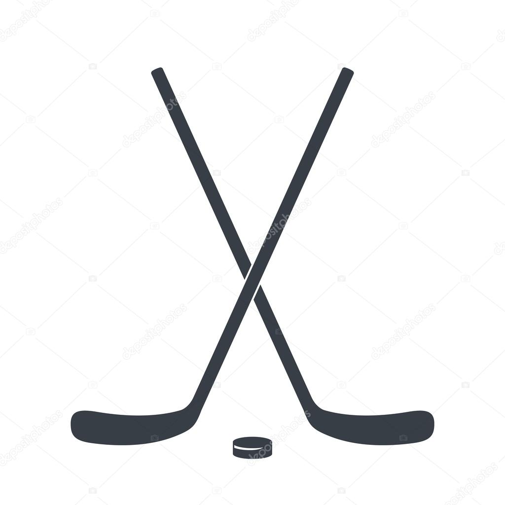 Crossed Ice Hockey Sticks Isolated On White Vector Image By C Nexusby Vector Stock
