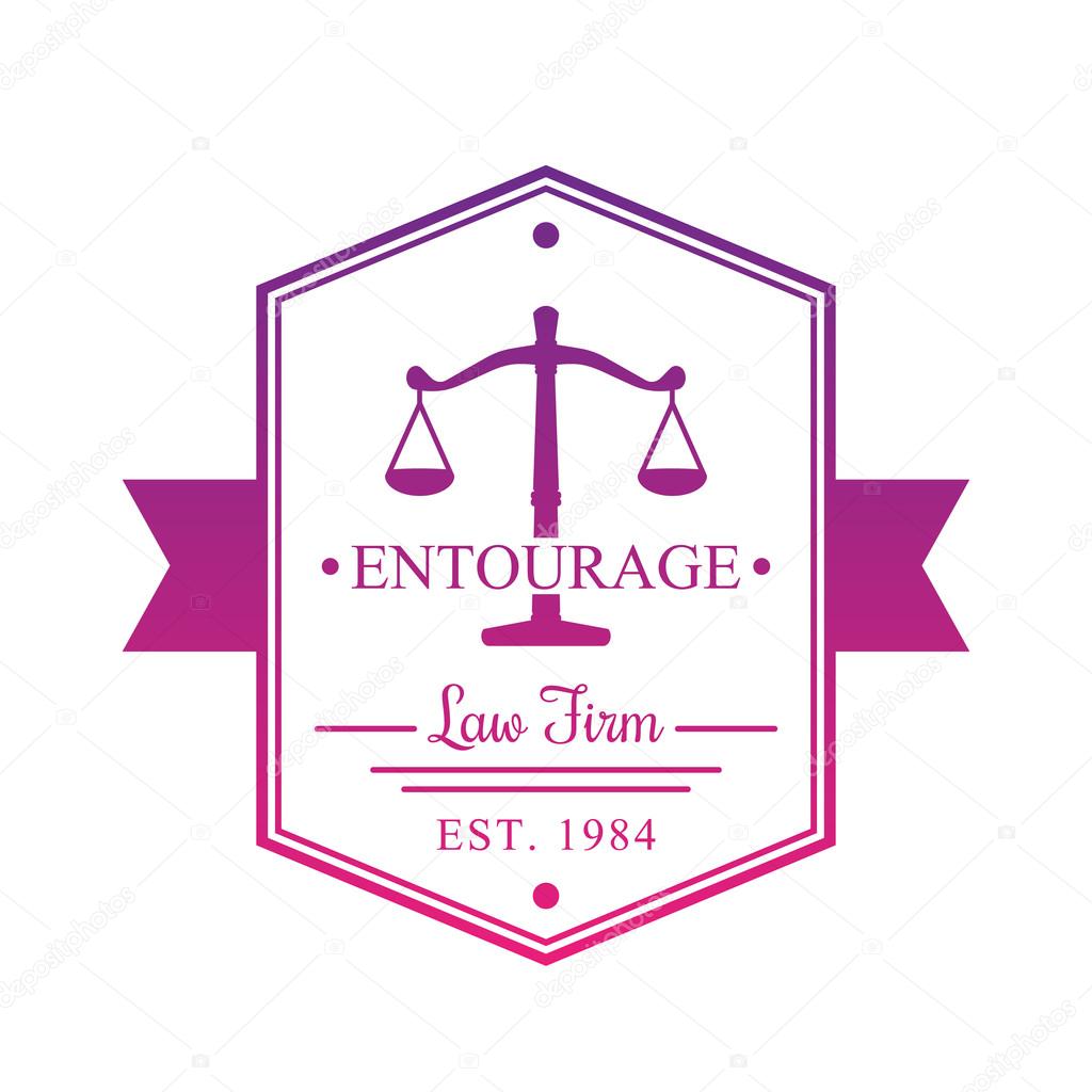 Law Firm vintage logo, badge on white