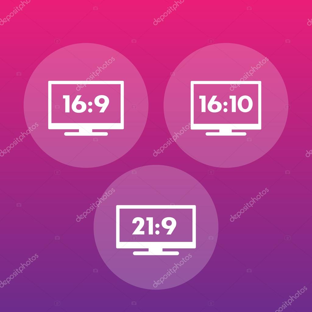 aspect ratio icons pictograms