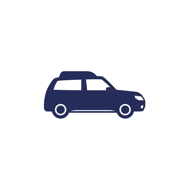 Carro universal, ícone do automóvel no branco — Vetor de Stock