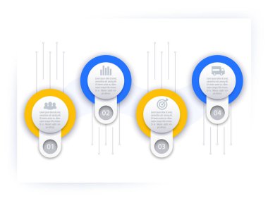 ticari bilgi grafikleri, zaman çizelgesi şablonu, vektör