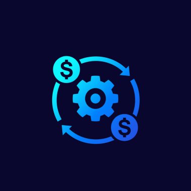 maliyet optimizasyonu veya üretim verimliliği simgesi