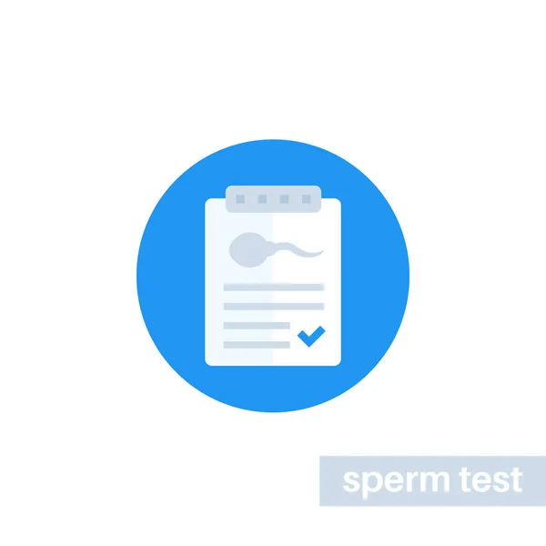 Sperm test results icon, vector — Stock Vector