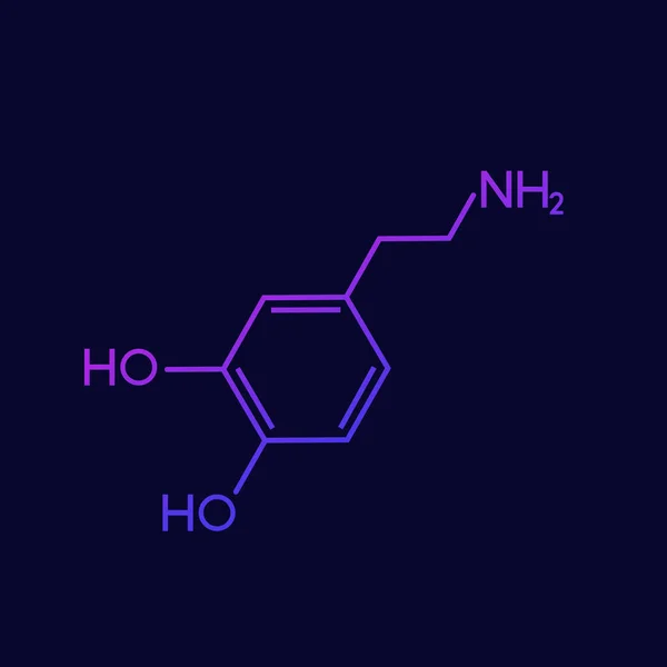 Μόριο ντοπαμίνης, νευροδιαβιβαστής — Διανυσματικό Αρχείο