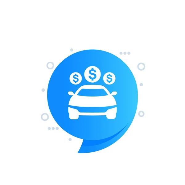 Płatności samochodowe, ikona wektora kosztów — Wektor stockowy