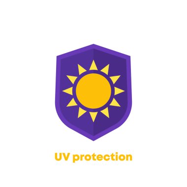 UV koruma simgesi, düz tasarım