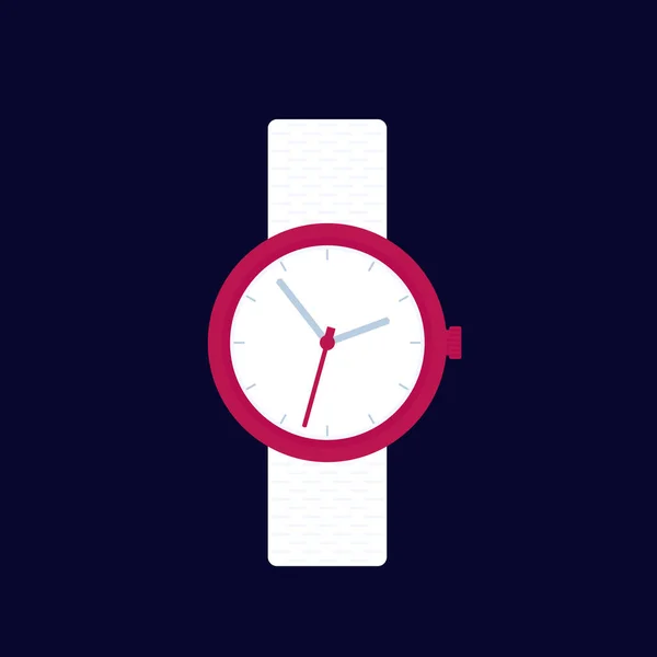 Uhr, minimalistisches Armbanduhr-Design, Vektor — Stockvektor