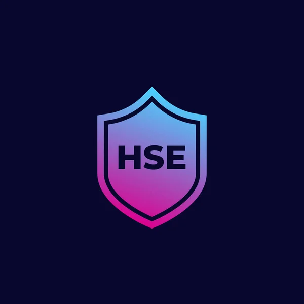 HSE ікона з щитом, вектор — стоковий вектор