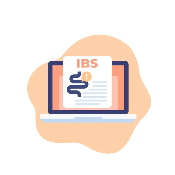 IBS oder Reizdarmsyndrom, Vektorsymbol — Stockvektor