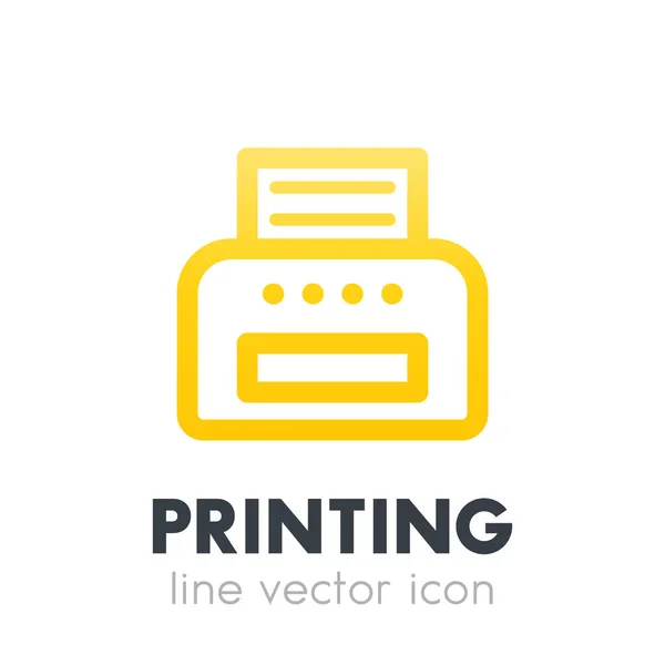 Ícone de impressora em branco, estilo de linha —  Vetores de Stock
