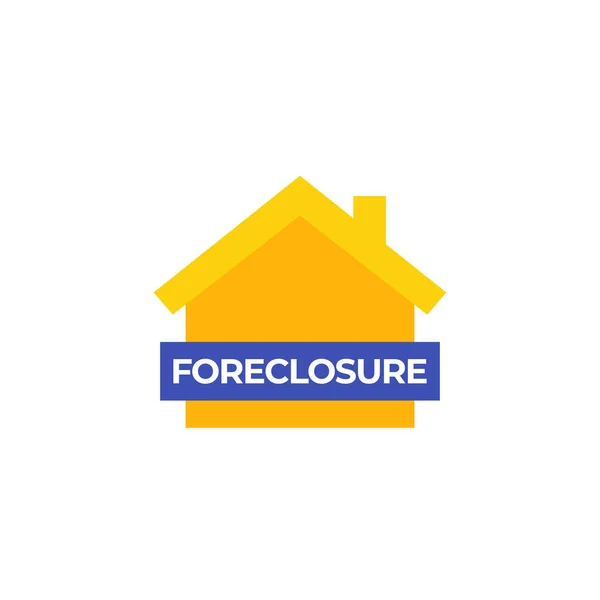 Foreclosure icon, flat vector design — Stock Vector