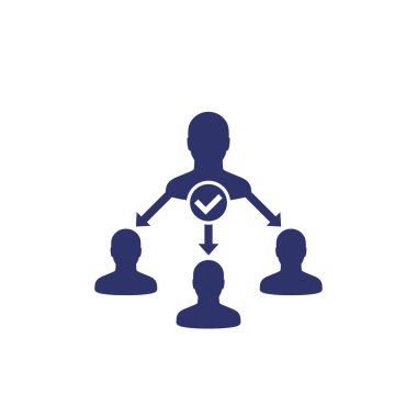 delege, görev delegasyonu simgesi, vektör