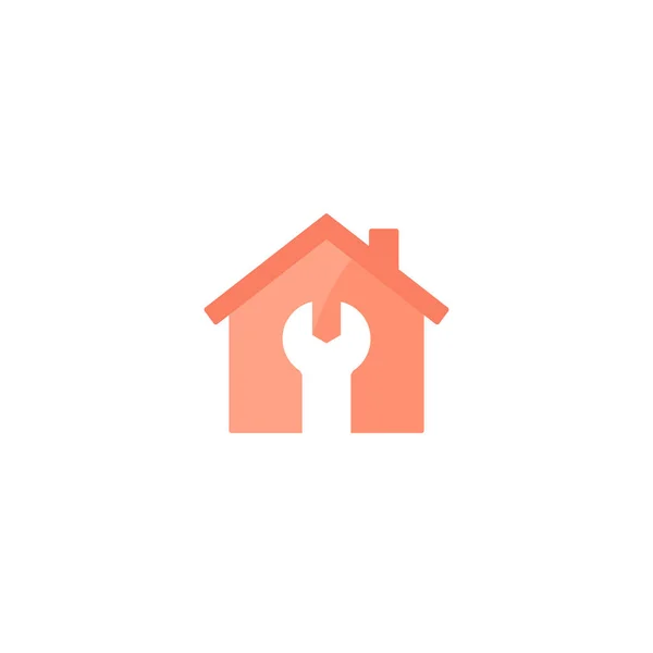 Υπηρεσία συντήρησης σπιτιού, εικονίδιο λογότυπου — Διανυσματικό Αρχείο