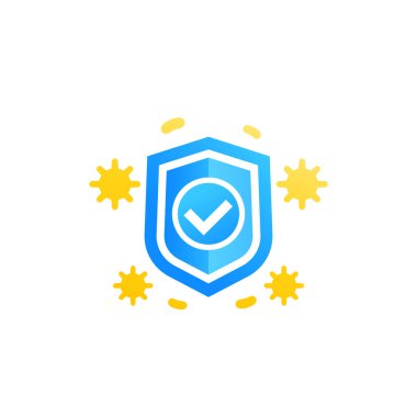 bağışıklık sistemi ve bağışıklık sistemi vektör simgesi