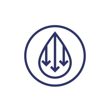 düşük su seviyesi simgesi, vektör işareti