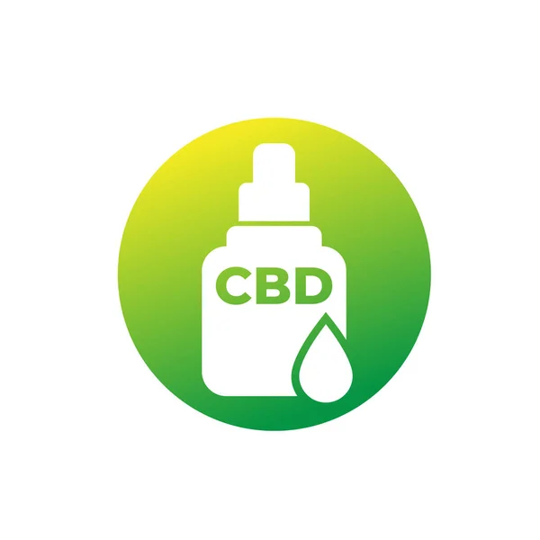 CBD huile médecine icône, vecteur — Image vectorielle