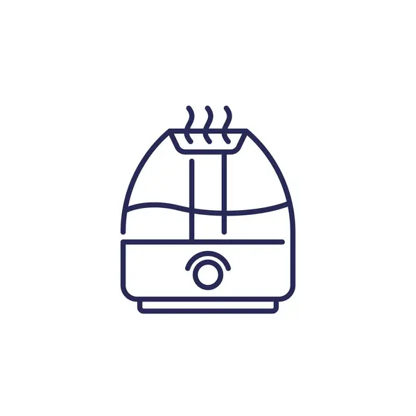Icono del humidificador de aire, vector de línea — Vector de stock