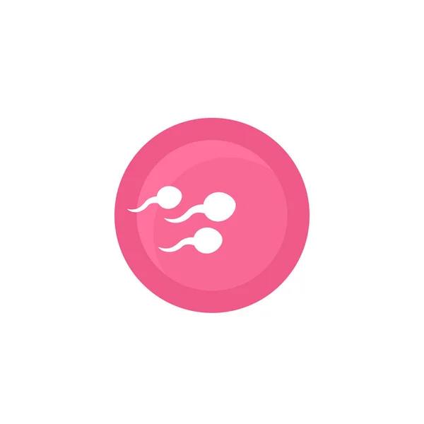 Insemination icon with spermatozoons, vector — Stock Vector