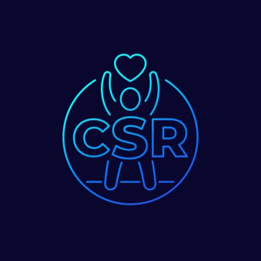 CSR simgesi, kurumsal sosyal sorumluluk, doğrusal