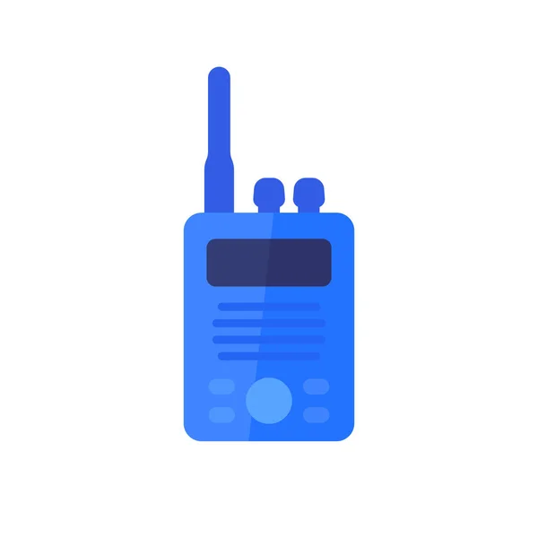 Radio, ricetrasmettitore portatile icona piatta — Vettoriale Stock