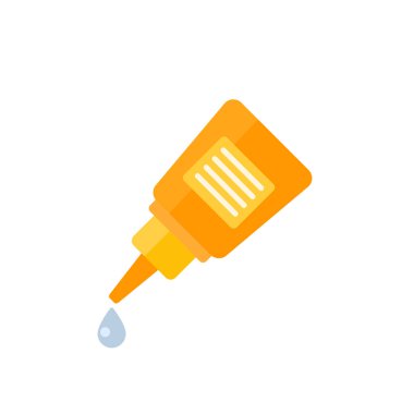 Beyaz, düz vektör sanatında yapıştırıcı simgesi