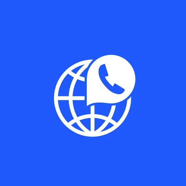 Telefonía Voip, icono de vector de llamada — Vector de stock