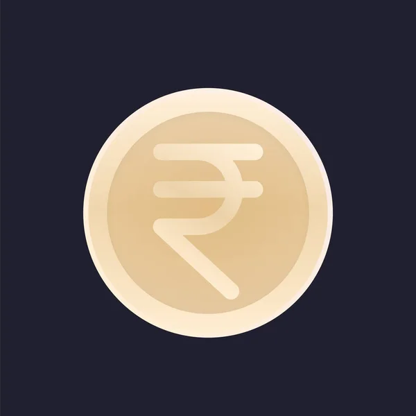 Indio rupia moneda vector icono — Archivo Imágenes Vectoriales