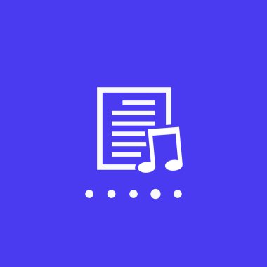 Uygulamalar ve vektör için çalma listesi simgesi