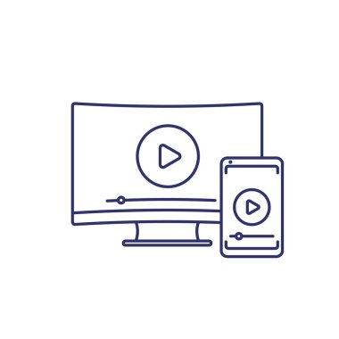 TV satırı simgesiyle video oynat, ekranı yansıt