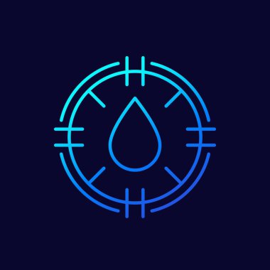 nem simgesi, ince çizgi vektörü