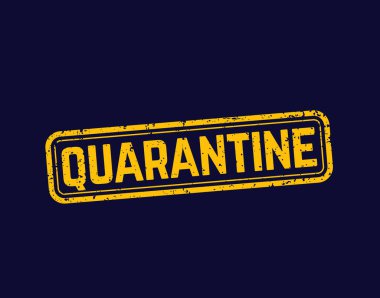 Karantina damgası, grunge vektör işareti