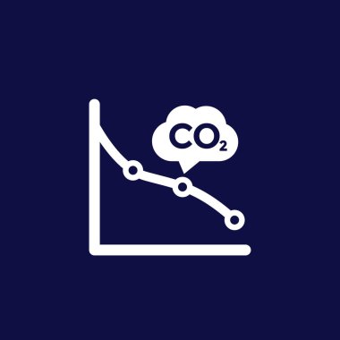 CO2, grafikli karbon emisyon azaltma simgesi