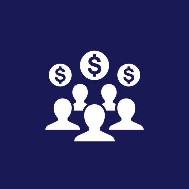 Karanlıkta çalışan maliyeti veya maaş simgesi