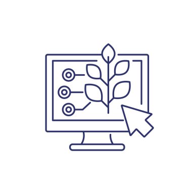 Akıllı tarım, tarım çizgisi simgesi