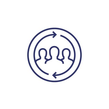 Müşteri koruma, geri dönen istemci satırı simgesi