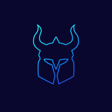 Boynuz vektör hatlı kask