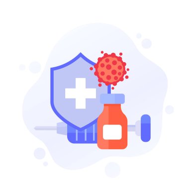 Aşı, antiviral aşı vektör çizimi