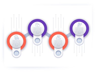 bilgi grafikleri, çizgi uygunluk simgelerine sahip bir zaman çizelgesi