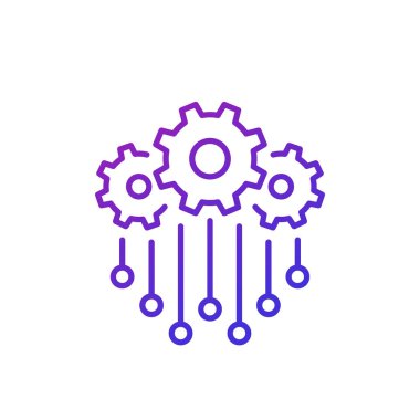 entegrasyon çizgisi simgesi, vektör tasarımı