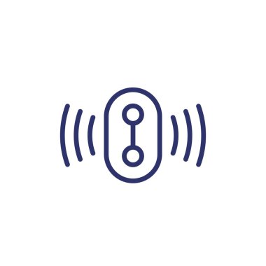 Sensör simgesi, beyaz çizgide