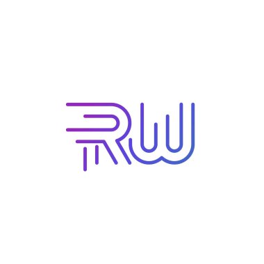 RW harfleri logo, satır tasarımı