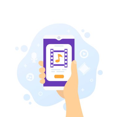 Video düzenleyici uygulaması, elinde bir telefon