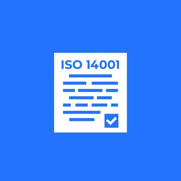 ISO 14001 Norm, Symbol für Umweltmanagement — Stockvektor