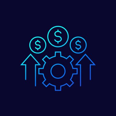 maliyet etkin simgesi, mali verimlilik vektörü