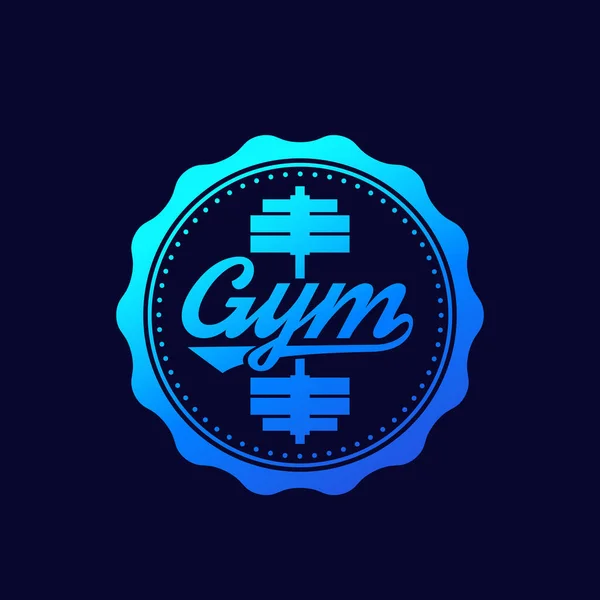 Logo vectoriel de gymnase, conception de badge — Image vectorielle