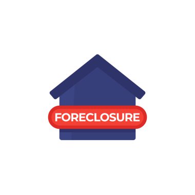 Beyaz bir evi olan haciz simgesi